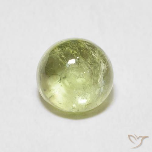 1.17ct Натуральный Светло-зеленый Турмалин, Круглый, Прозрачный