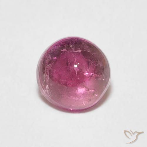 0.69ct Натуральный Темно-пурпурный Турмалин, Круглый, Прозрачный