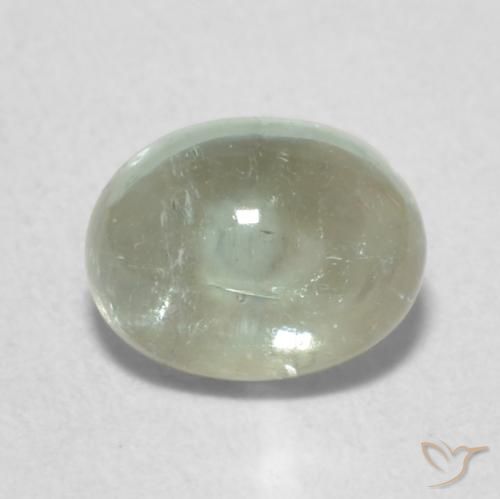 0.87ct Натуральный Светло-зеленый Турмалин, Овал, Прозрачный