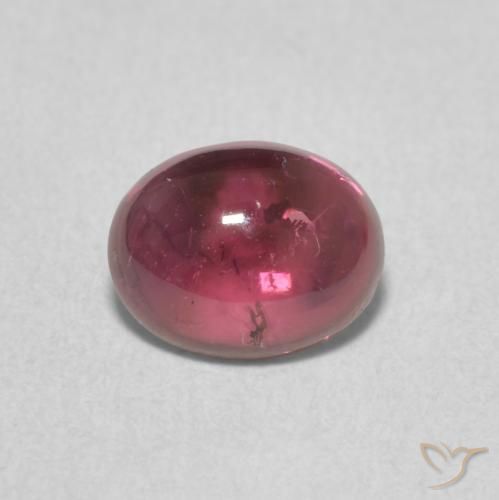 1.10ct Натуральный Темно-пурпурный Турмалин, Овал, Прозрачный
