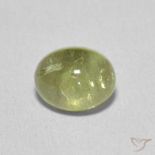 1.20ct Натуральный Желтовато-зеленый Турмалин, Овал, Прозрачный