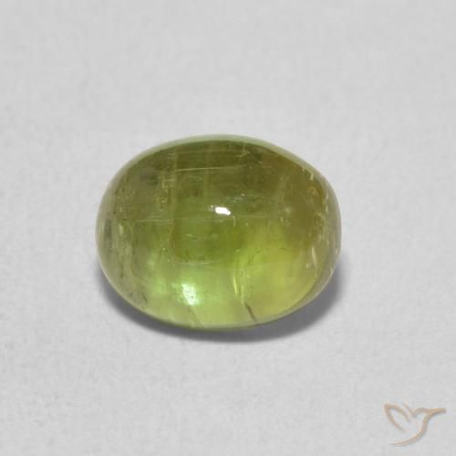 1.39ct Натуральный Светлый лесной зеленый Турмалин, Овал, Прозрачный