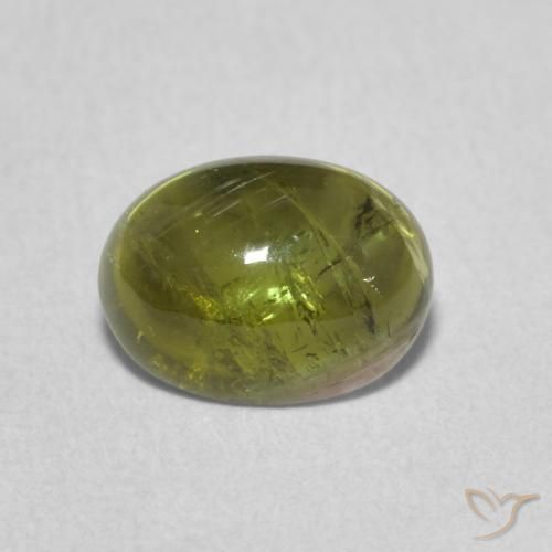 1.29ct Натуральный Средний зеленый Турмалин, Овал, Прозрачный