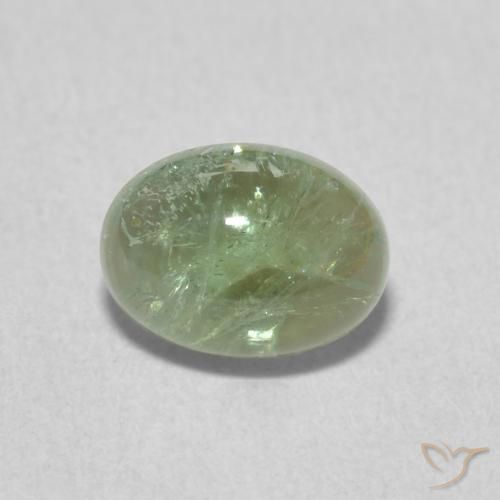 1.29ct Натуральный Светло-зеленый Турмалин, Овал, Прозрачный