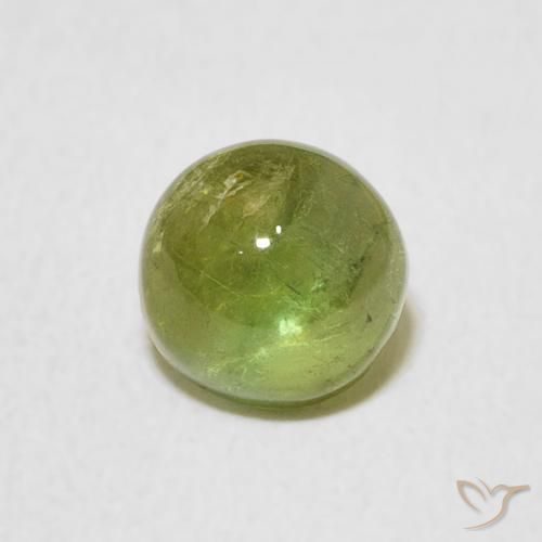 1.24ct Натуральный Светло-зеленый Турмалин, Круглый, Прозрачный