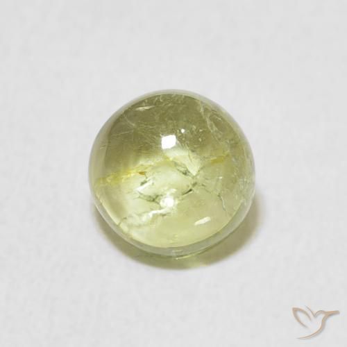 1.24ct Натуральный Светло-зеленый Турмалин, Круглый, Прозрачный