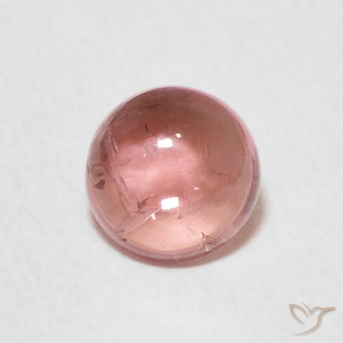 0.77ct Натуральный Оранжево-розовый Турмалин, Круглый, Прозрачный