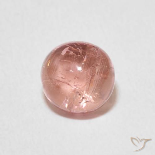 1.29ct Натуральный Землисто-розовый Турмалин, Круглый, Прозрачный