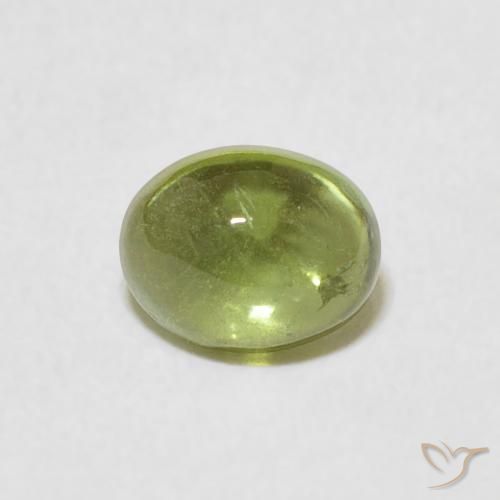 0.79ct Натуральный Оливковый Зеленый Турмалин, Овал, Прозрачный