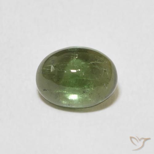 1.27ct Натуральный Средний зеленый Турмалин, Овал, Прозрачный