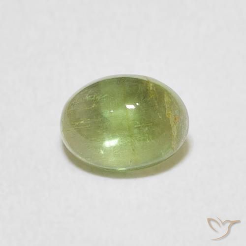 0.76ct Натуральный Теплый зеленый Турмалин, Овал, Прозрачный