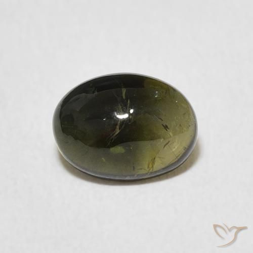 1.50ct Натуральный Темно-зеленый Турмалин, Овал, Прозрачный
