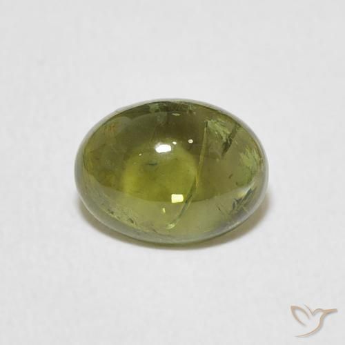 1.19ct Натуральный Теплый зеленый Турмалин, Овал, Прозрачный