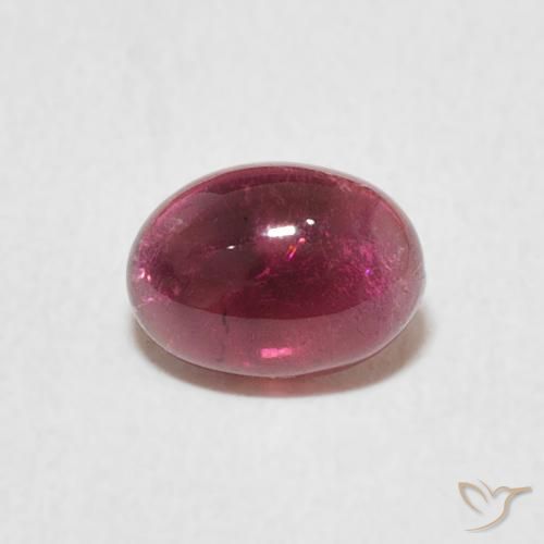0.76ct Натуральный Темно-пурпурный Турмалин, Овал, Прозрачный