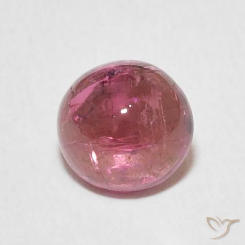 1.18ct Натуральный Глубокий ярко-розовый Турмалин, Круглый, Прозрачный