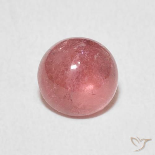 0.94ct Натуральный Темно-оранжевый розовый Турмалин, Круглый, Прозрачный