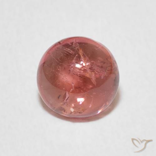 0.93ct Натуральный Малиново-розовый Турмалин, Круглый, Прозрачный
