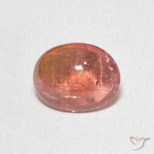 1.90ct Натуральный Оранжево-розовый Турмалин, Овал, Прозрачный