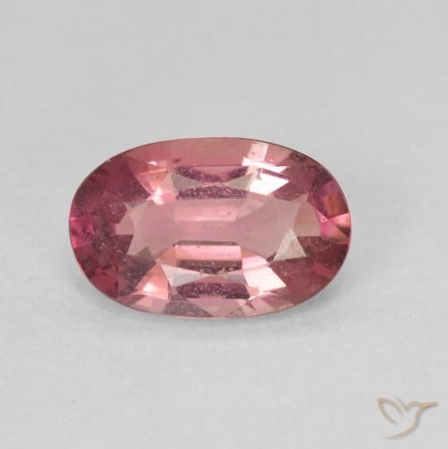 1.48ct Натуральный Насыщенный розовый Турмалин, Овал, VVS-VS
