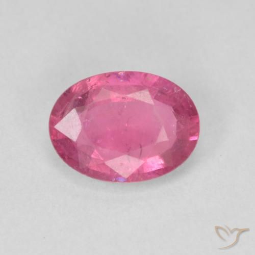 1.48ct Натуральный Ярко-розовый Турмалин, Овал, Чистота VS