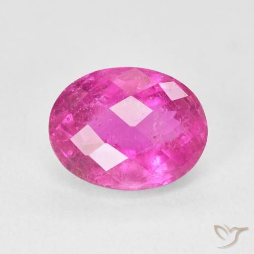 3.20ct Натуральный Ярко-розовый Турмалин, Овал, Чистота VS