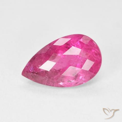 2.69ct Натуральный Ярко-розовый Турмалин, Форма груши, Чистота VS