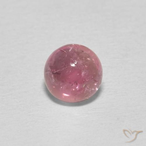 0.51ct Натуральный Средний пурпурный Турмалин, Круглый, Прозрачный