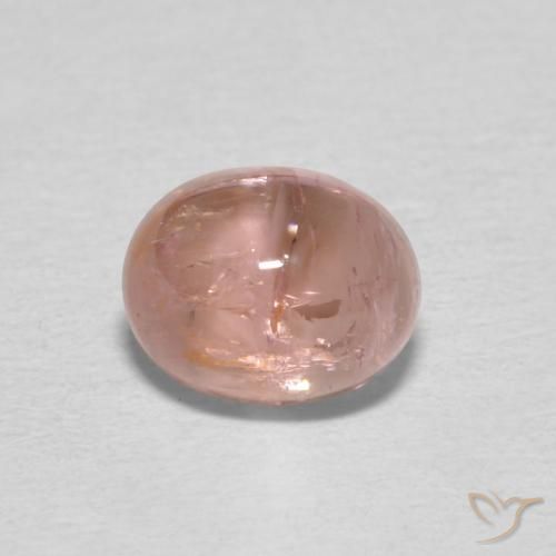 0.98ct Натуральный Оранжево-розовый Турмалин, Овал, Прозрачный