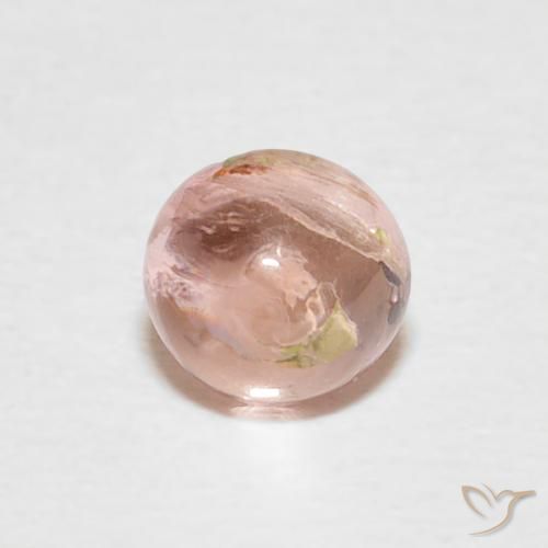 0.64ct Натуральный Землисто-розовый Турмалин, Круглый, Прозрачный