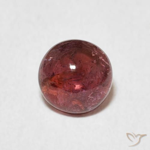 0.64ct Натуральный Темно-красное вино Турмалин, Круглый, Прозрачный
