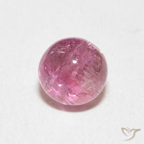 0.77ct Натуральный Ярко-розовый Турмалин, Круглый, Прозрачный