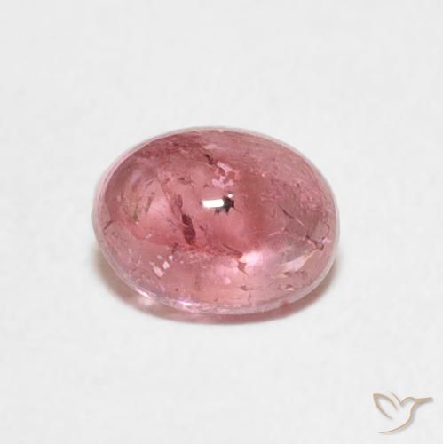 0.80ct Натуральный Жевательная резинка розовый Турмалин, Овал, Прозрачный