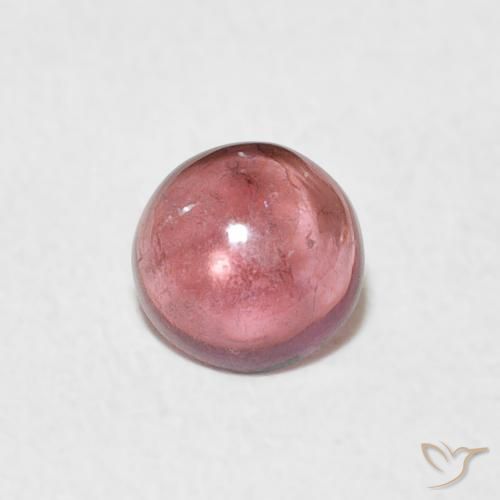 0.54ct Натуральный Оранжево-розовый Турмалин, Круглый, Прозрачный