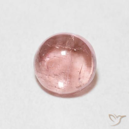 0.63ct Натуральный Светло-розовый Турмалин, Круглый, Прозрачный