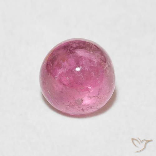 0.65ct Натуральный Жевательная резинка розовый Турмалин, Круглый, Прозрачный