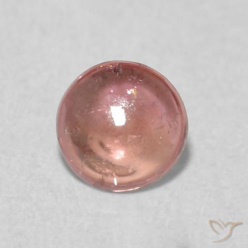 0.40ct Натуральный Оранжево-розовый Турмалин, Круглый, Прозрачный
