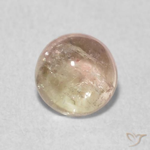 0.49ct Натуральный Оранжево-розовый Турмалин, Круглый, Прозрачный