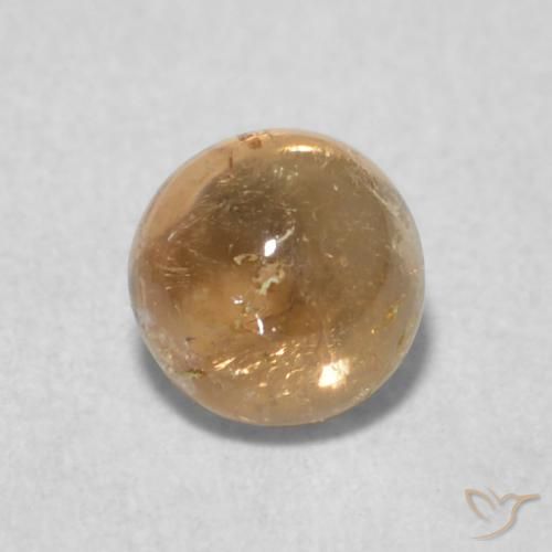 0.62ct Натуральный Золотисто-персиковый Турмалин, Круглый, Прозрачный