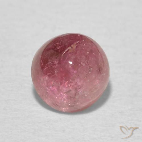 0.80ct Натуральный Насыщенный розовый Турмалин, Круглый, Прозрачный