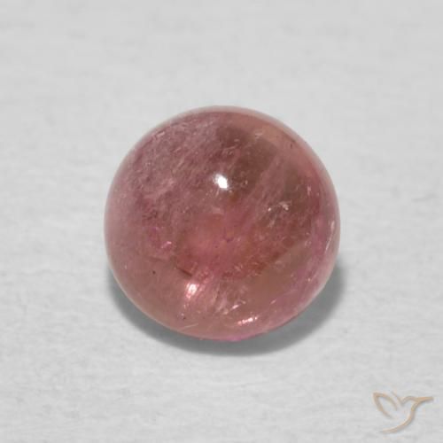 0.59ct Натуральный Оранжево-розовый Турмалин, Круглый, Прозрачный, Photo A
