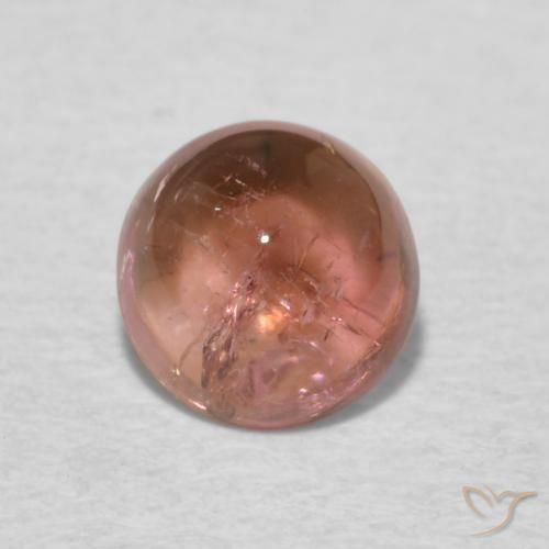 0.65ct Натуральный Малиново-розовый Турмалин, Круглый, Прозрачный