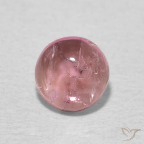 0.54ct Натуральный Средний розовый Турмалин, Круглый, Прозрачный