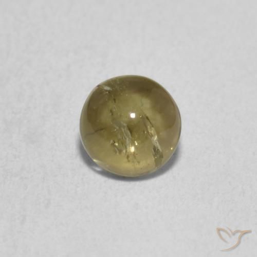0.63ct Натуральный Землисто-зеленый Турмалин, Круглый, Прозрачный