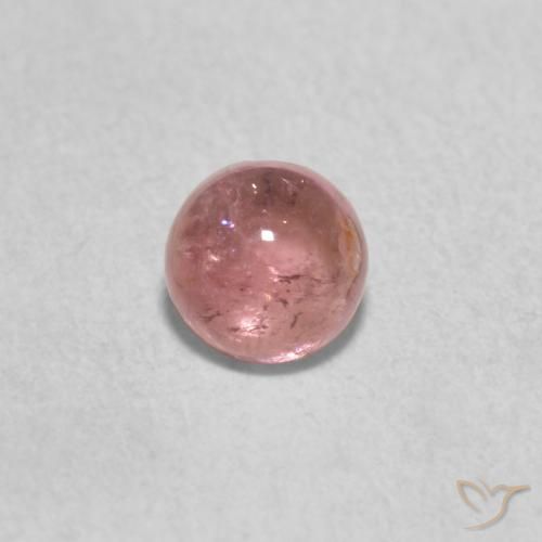 0.60ct Натуральный Светло-розовый разных оттенков Турмалин, Круглый, Прозрачный