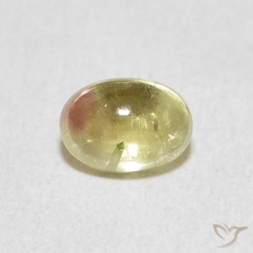 0.96ct Натуральный Двуцветный Турмалин, Овал, Прозрачный