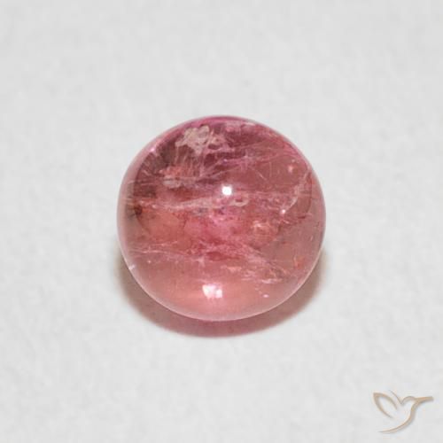 0.68ct Натуральный Средний розовый Турмалин, Круглый, Прозрачный