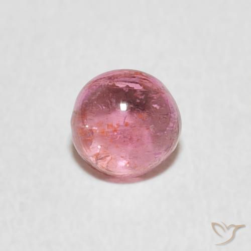 0.57ct Натуральный Средний розовый Турмалин, Круглый, Прозрачный