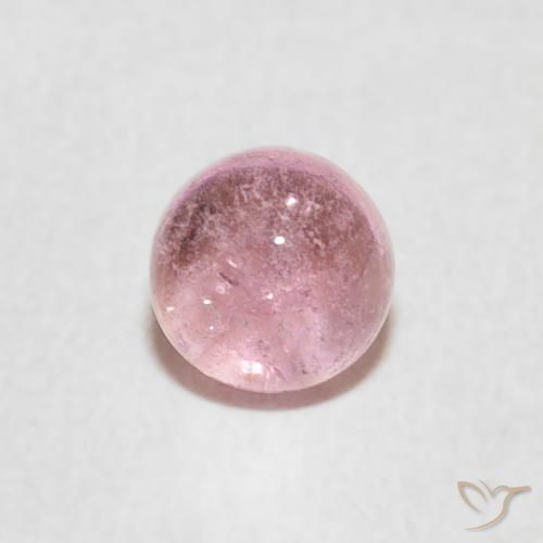 0.70ct Натуральный Светло-розовая жевательная резинка Турмалин, Круглый, Прозрачный