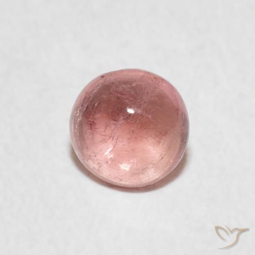 0.57ct Натуральный Светло-розовый Турмалин, Круглый, Прозрачный