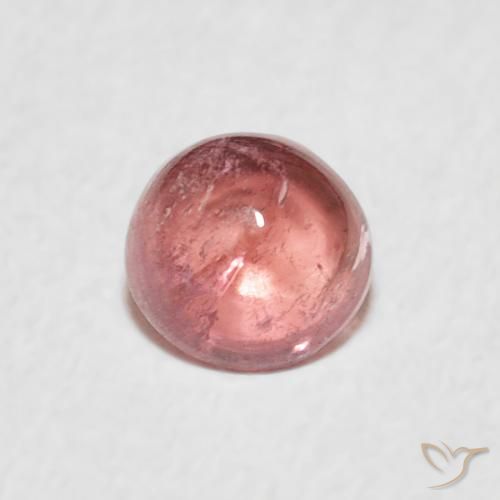 0.72ct Натуральный Оранжево-розовый Турмалин, Круглый, Прозрачный